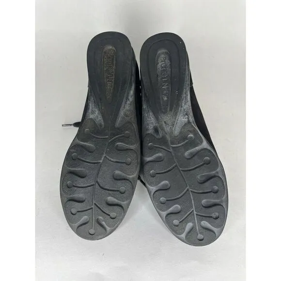Arche Black Nubuck Leather Casual Wedge Lace Up Sneakers Women’s Sz 38EU/7.5M US