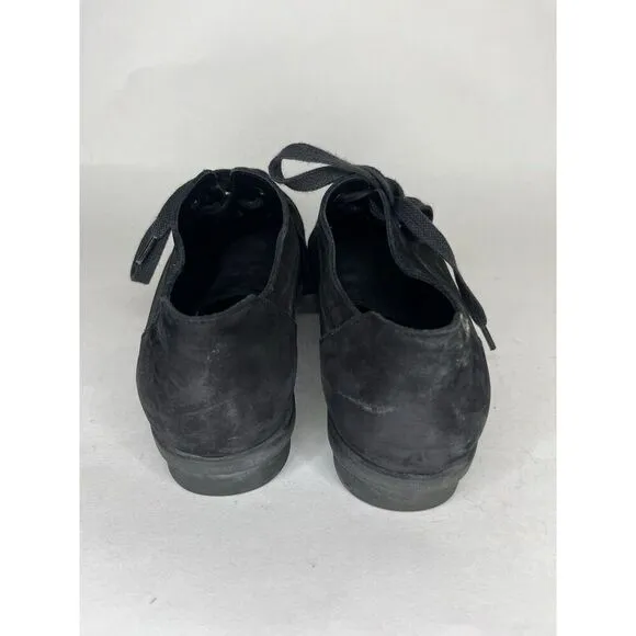 Arche Black Nubuck Leather Casual Wedge Lace Up Sneakers Women’s Sz 38EU/7.5M US