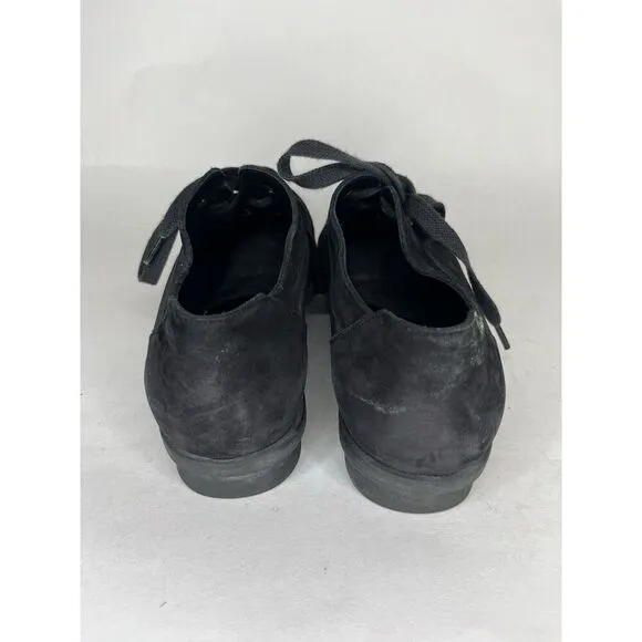Arche Black Nubuck Leather Casual Wedge Lace Up Sneakers Women’s Sz 38EU/7.5M US