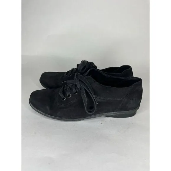Arche Black Nubuck Leather Casual Wedge Lace Up Sneakers Women’s Sz 38EU/7.5M US