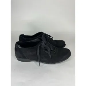 Arche Black Nubuck Leather Casual Wedge Lace Up Sneakers Women’s Sz 38EU/7.5M US