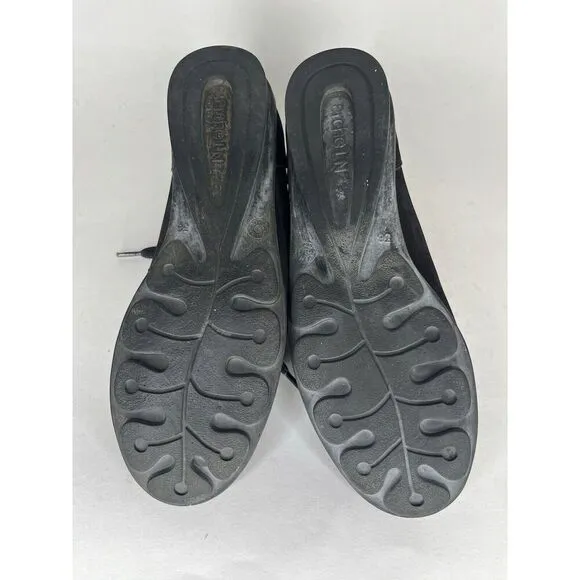 Arche Black Nubuck Leather Casual Wedge Lace Up Sneakers Women’s Sz 38EU/7.5M US