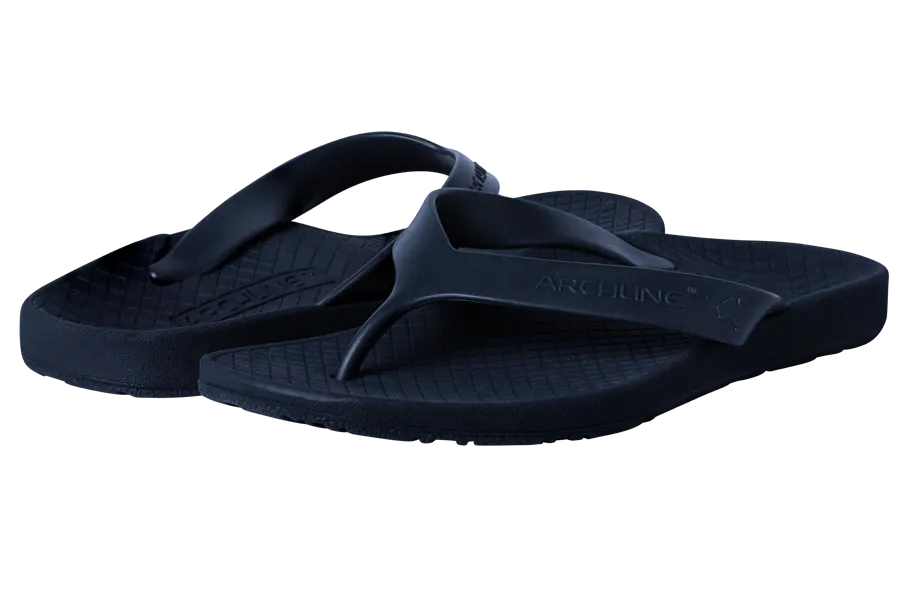 Archline Orthotic Flip Flops - Navy
