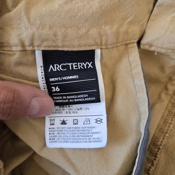 Arc'teryx Atlin Chino Mens Pant Size 36