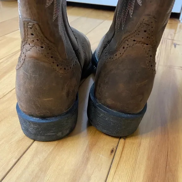 Ariat‎ ATS Heritage Stockman Western Boots Womens 7B Brown Pink Leather