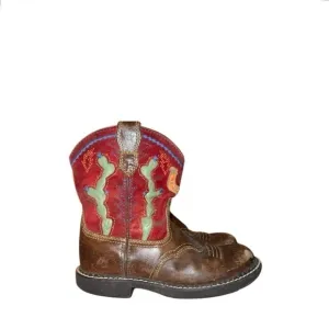 Ariat Cactus Suede Leather Multicolored Kids‎ Unisex Western Boots 13