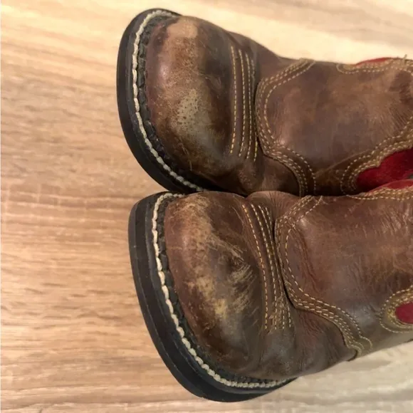 Ariat Cactus Suede Leather Multicolored Kids‎ Unisex Western Boots 13