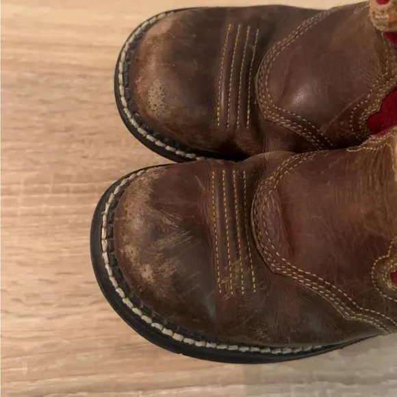 Ariat Cactus Suede Leather Multicolored Kids‎ Unisex Western Boots 13