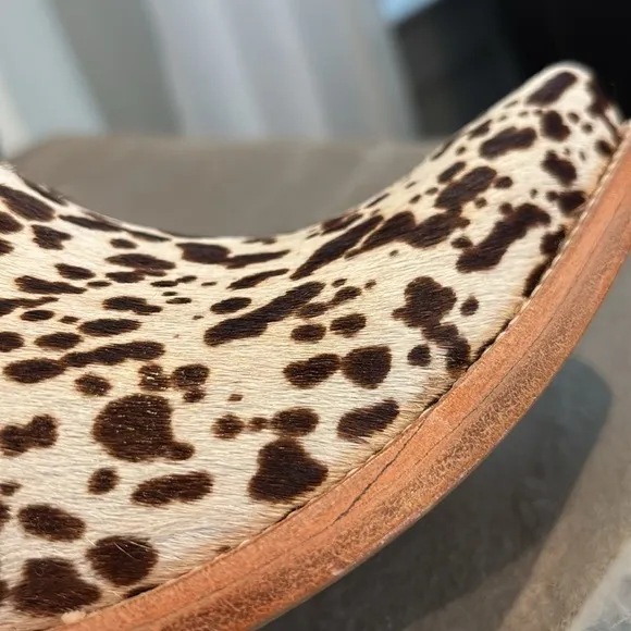 Ariat Dixon Haircalf Cow Hair On 100% leather X toe Westween slip on ankle boots