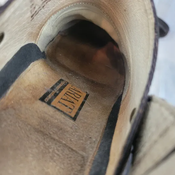 Ariat Leather Slip On Mules Brown Size 9B Vintage Retro