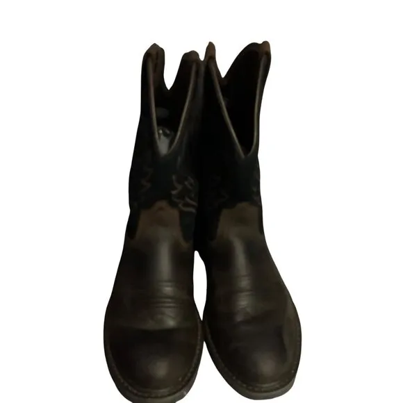 Ariat Mens Leather Work Boots ASTM F2892-17 EH Size 9EE Groundbreaker Pull-On