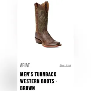 Ariat Men's Turnback Western Boots - Brown Size 10.5