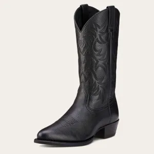 Ariat R Toe Western Boot Black Leather Size 7D Cowboy Southwestern