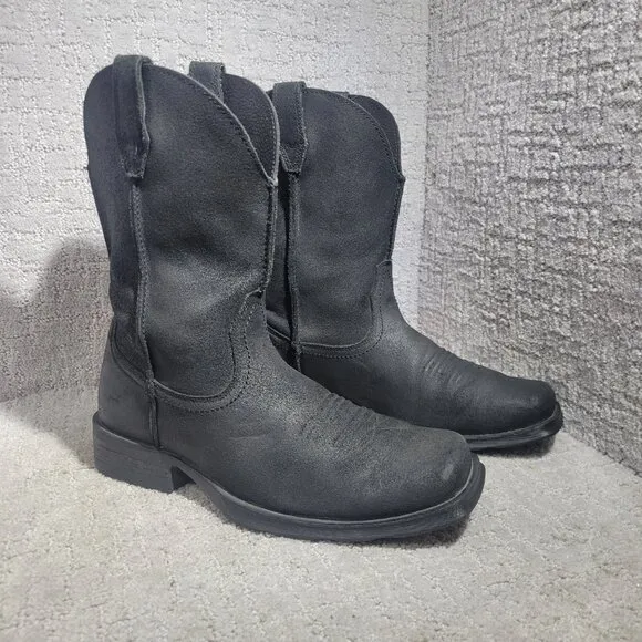 Ariat Rambler Men’s Size 9D US Black Leather Western Cowboy Boots 10009591