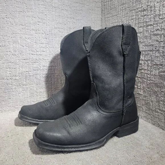 Ariat Rambler Men’s Size 9D US Black Leather Western Cowboy Boots 10009591