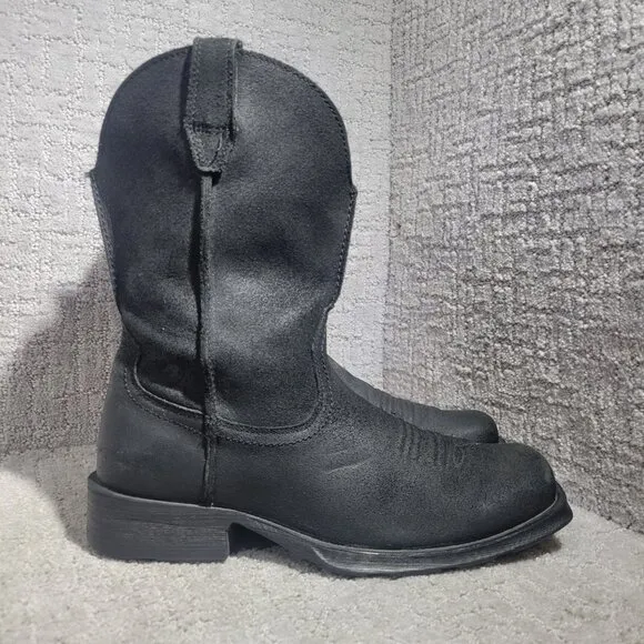 Ariat Rambler Men’s Size 9D US Black Leather Western Cowboy Boots 10009591