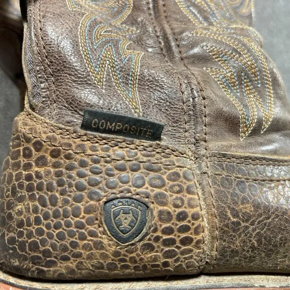Ariat Square Toe Composite Toe Brown Work Boots 10017416 Mens Size 13 D