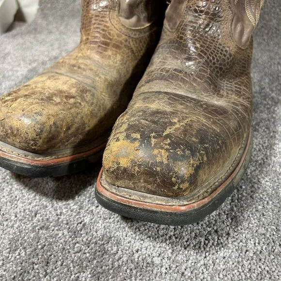 Ariat Square Toe Composite Toe Brown Work Boots 10017416 Mens Size 13 D