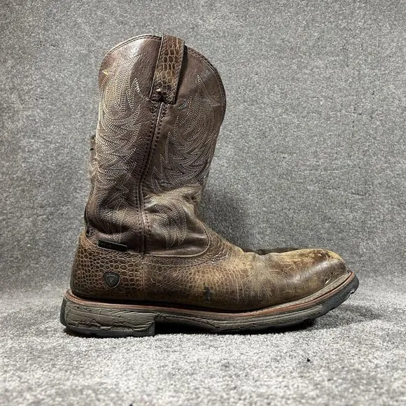 Ariat Square Toe Composite Toe Brown Work Boots 10017416 Mens Size 13 D