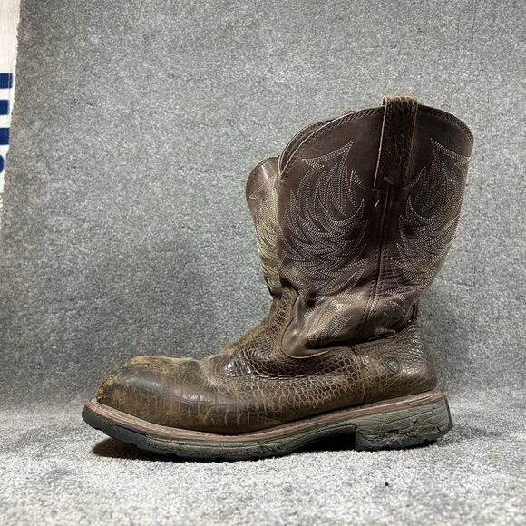 Ariat Square Toe Composite Toe Brown Work Boots 10017416 Mens Size 13 D