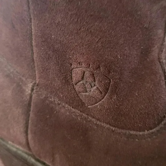 Ariat Suede Leather Deep Brown Slouchy Western Inspired Heeled Boots(8.5)