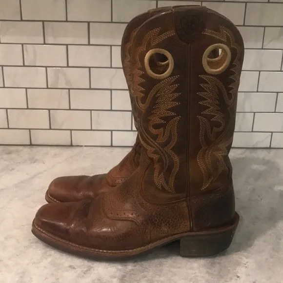 Ariat Western Boots Mens Brown Leather Cowboy 34824 Rodeo Ranchwear Southwestern