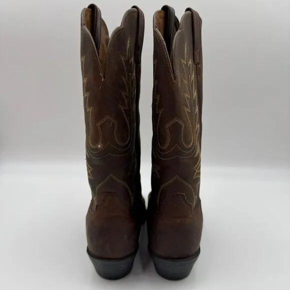 Ariat Womens Size 6B Heritage R Toe Cowboy Western Boots Distressed Brown