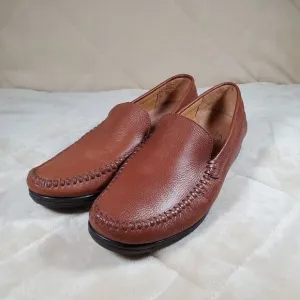 Arnold Palmer Mens Tan Brown Leather Loafers Made in Brazil Size 10M