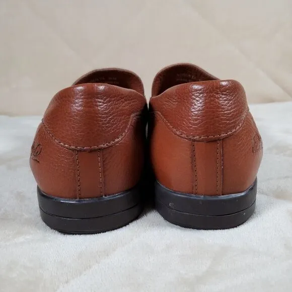 Arnold Palmer Mens Tan Brown Leather Loafers Made in Brazil Size 10M