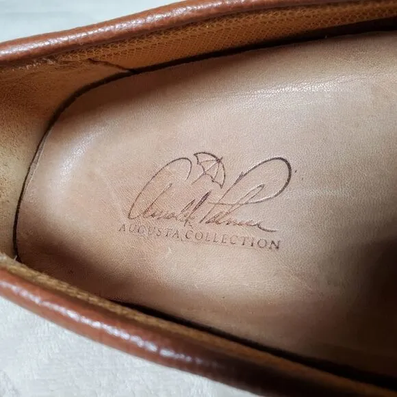 Arnold Palmer Mens Tan Brown Leather Loafers Made in Brazil Size 10M