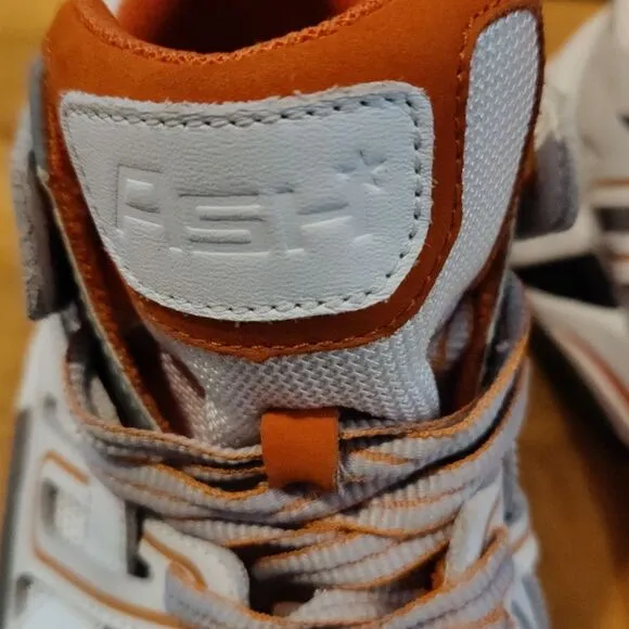 Ash fashion sneakers white with orange and gray accents  woman's size 40EU/9 US
