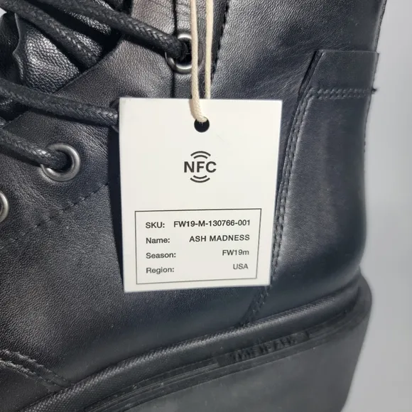 ASH Madness Moto Combat Boots Black Leather Block Heel Size 40 Retail $345 NWT