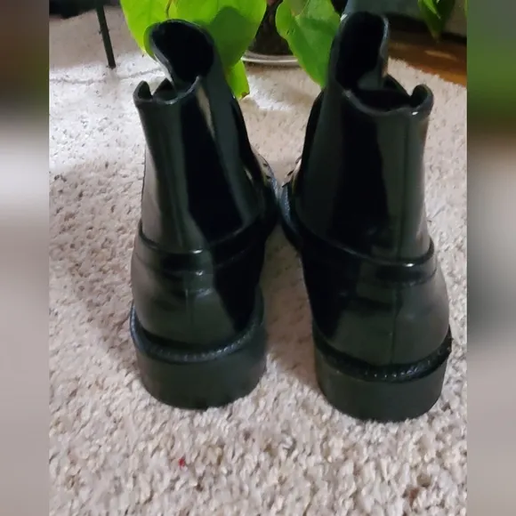 ASOS Black Ankle Boots with Fringe Detail