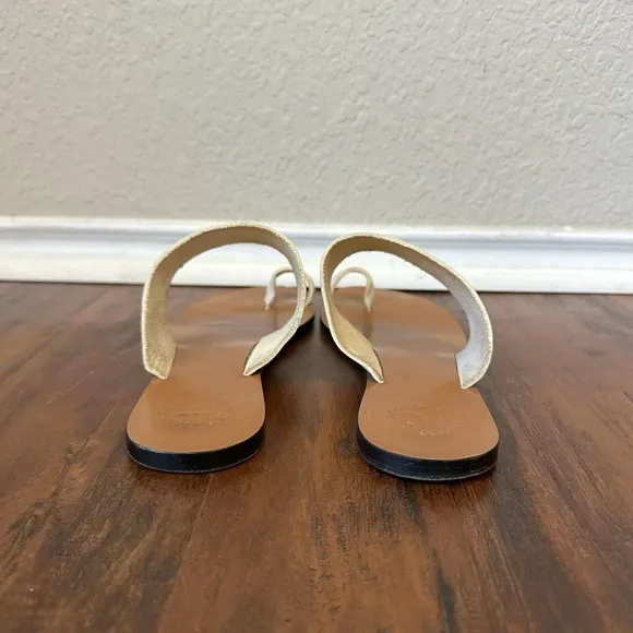 ATP Atelier Astrid Toe-Ring Sandals in White Leather