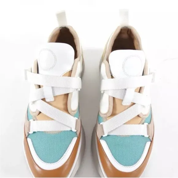 Authentic Chloe Sonnie Fashion Sneakers Sz 39 /8.5 worn once excellent condition