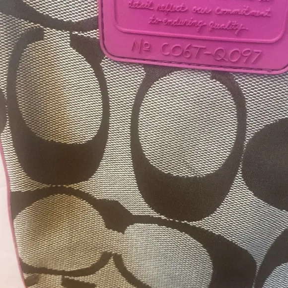 Authentic Coach Paige  pink brown slip on Rain boots sz 8 READ