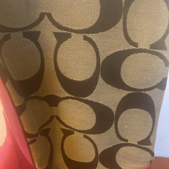 Authentic Coach Paige  pink brown slip on Rain boots sz 8 READ
