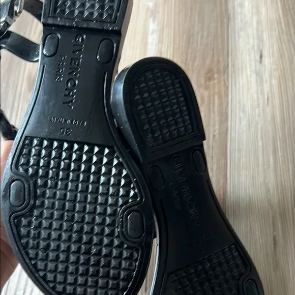 Authentic Givenchy Black Chain-Link Sandals