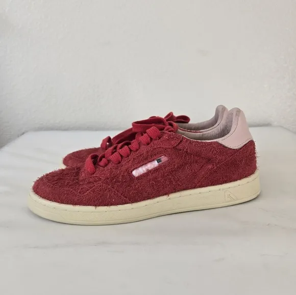 AUTRY Medalist 01 Red Suede Flat Low Sneakers Women’s Size 36 or US 6