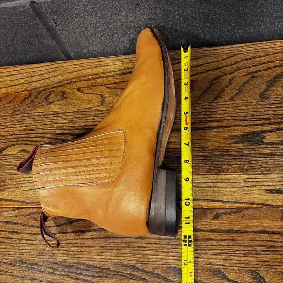 AZTECAS Brown Leather Slip On Dress Ankle Chelsea Boots Men’s 9