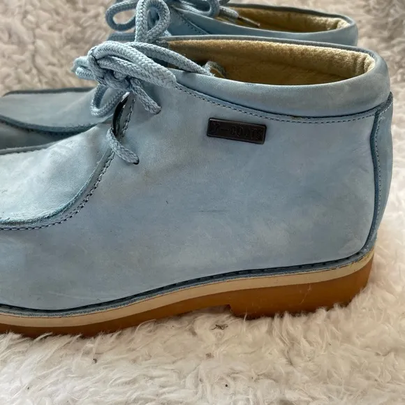 B-Boots Buffalino Mens Blue Leather suede Moc Toe Chukka Boots SZ10