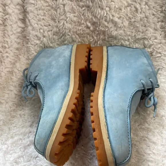 B-Boots Buffalino Mens Blue Leather suede Moc Toe Chukka Boots SZ10