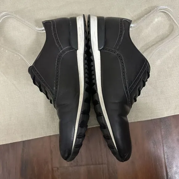 BACCO BUCCI Mens KEYLOR Fashion Sneaker Medallion Toe in Black Leather