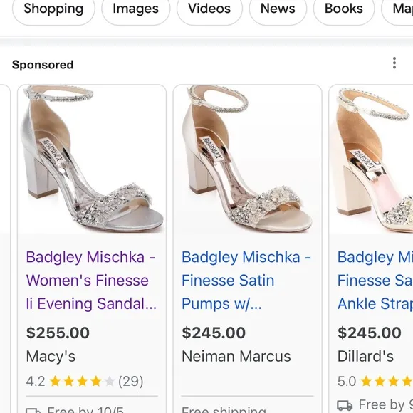 Badgley Mischka finesse Silver embellished evening sandals size 9