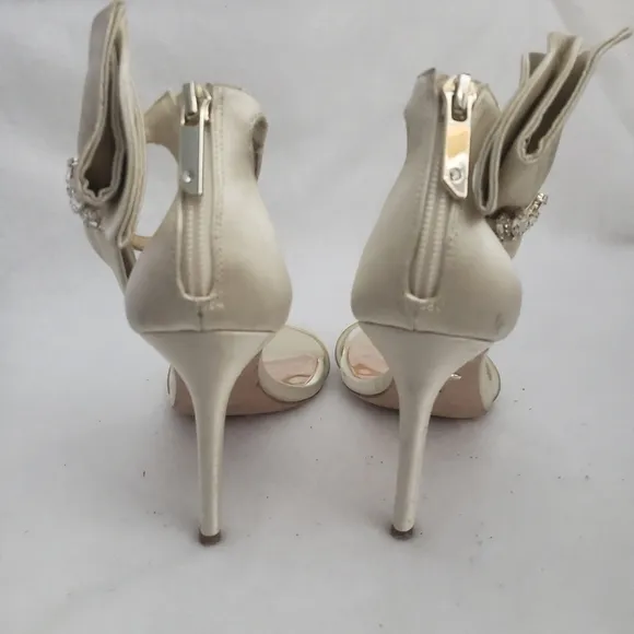 Badgley Mischka Fran Embellished Bow High-Heel Sandals