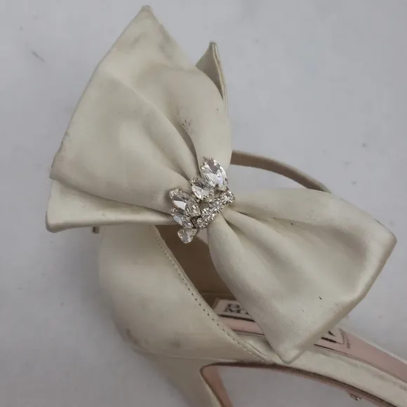 Badgley Mischka Fran Embellished Bow High-Heel Sandals