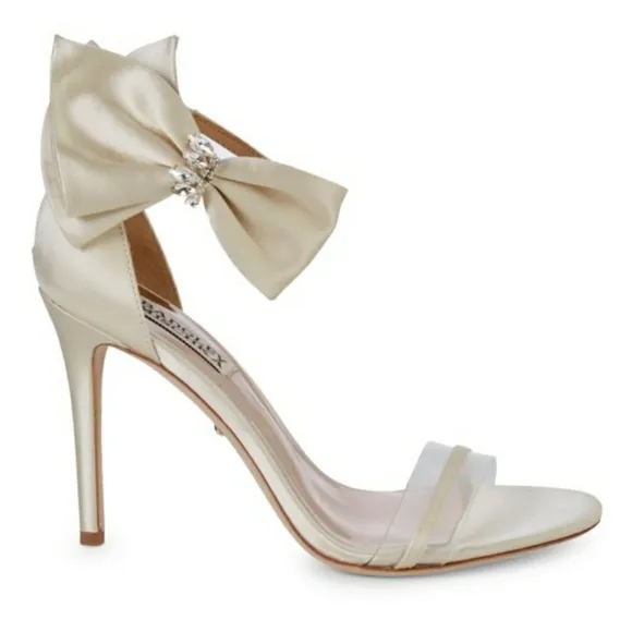 Badgley Mischka Fran Embellished Bow High-Heel Sandals