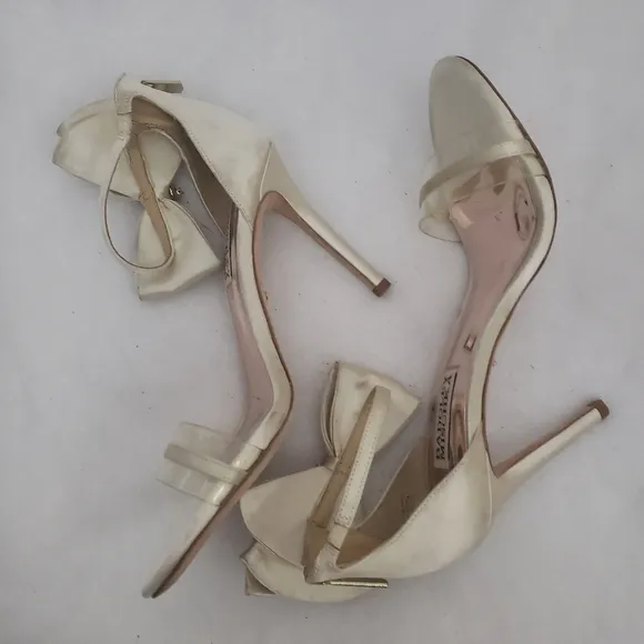 Badgley Mischka Fran Embellished Bow High-Heel Sandals