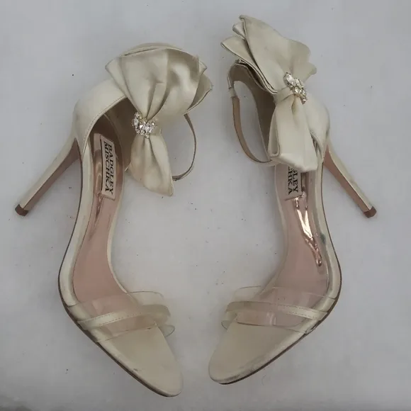 Badgley Mischka Fran Embellished Bow High-Heel Sandals