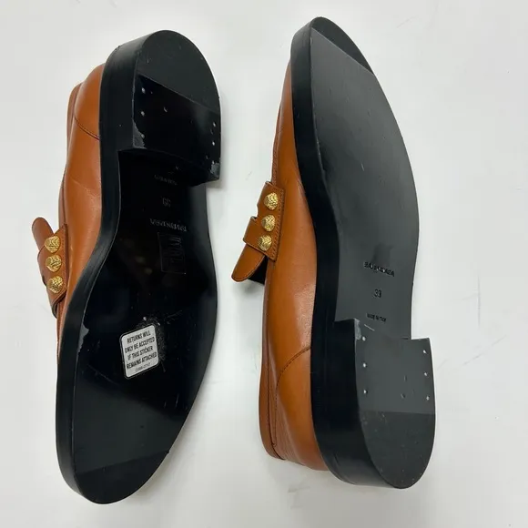 Balenciaga Studded Leather Loafers